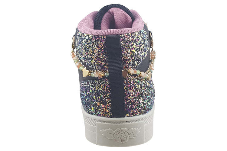Lelli Kelly Gioiello Mid LK4412 Black/Gold Girls Boots