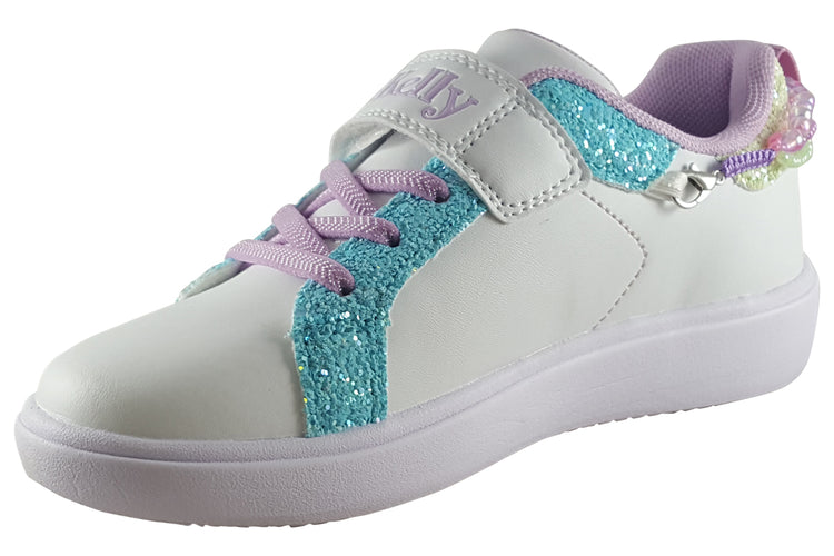 Lelli Kelly Gioiello Sneaker LK3910 White/Turquoise Girls Shoes