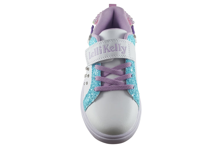Lelli Kelly Gioiello Sneaker LK3910 White/Turquoise Girls Shoes