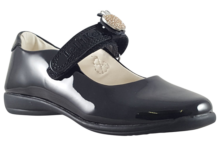 Lelli Kelly Glitter Apple SD LK8716 Black/Gold Girls School Shoes