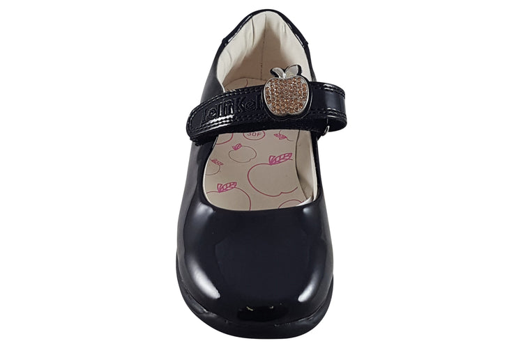Lelli Kelly Glitter Apple SD LK8716 Black/Gold Girls School Shoes