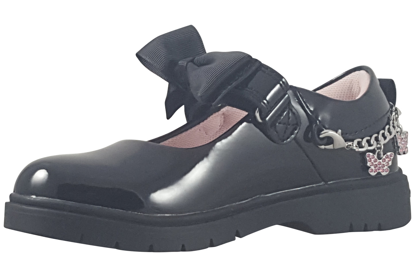 lelli kelly isabella bracelet girls shoes black patent left