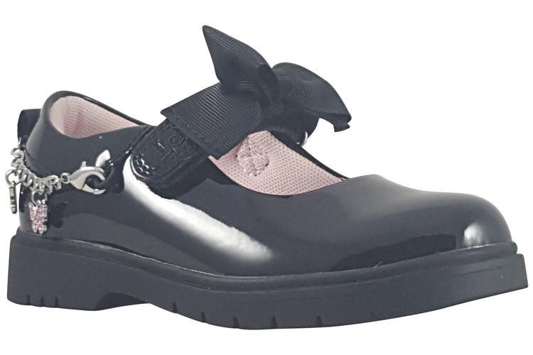 Lelli Kelly Isabella(Bracelet)LKSA8993 Black Patent Girls School Shoes
