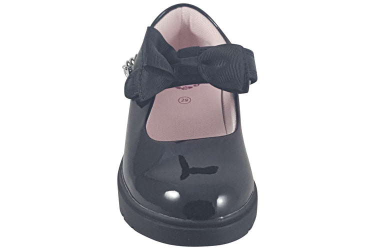 Lelli Kelly Isabella(Bracelet)LKSA8993 Black Patent Girls School Shoes