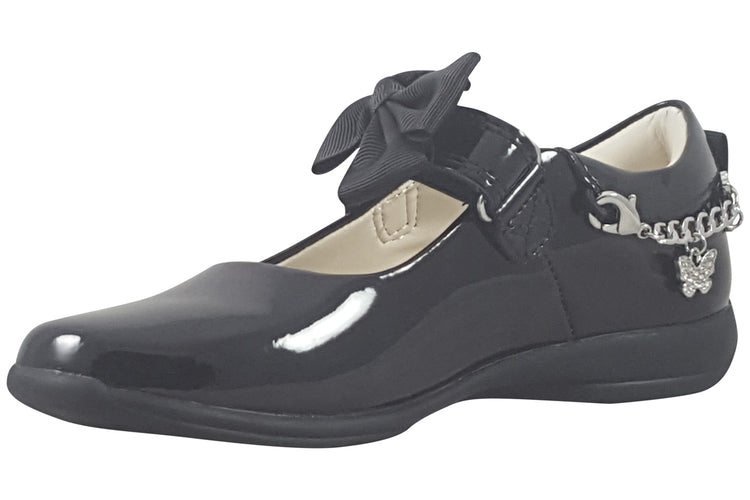 Lelli Kelly Izzy (Bracelet) LKSA8490 Black Patent Girls School Shoes