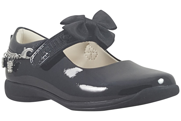 Lelli Kelly Izzy (Bracelet) LKSA8490 Black Patent Girls School Shoes