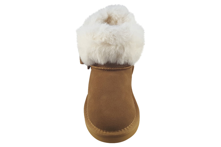 Lelli Kelly Lily 'Fur' LK4356 Tan Suede Girls Boots