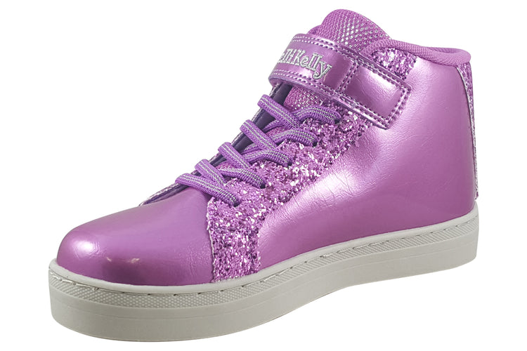 Lelli Kelly Mille Stelle Hi LK4486 Purple Patent Girls Boots