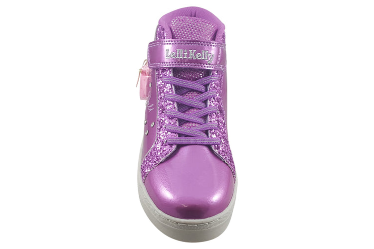 Lelli Kelly Mille Stelle Hi LK4486 Purple Patent Girls Boots