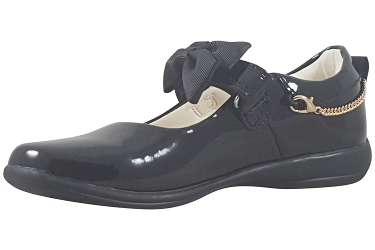 Lelli Kelly Ophelia (Bracelet)LKSA8491 Black Patent Girls School Shoes