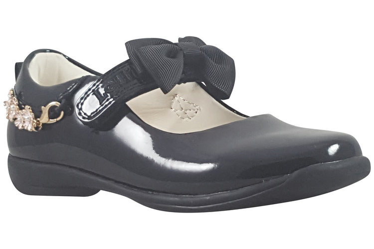 Lelli Kelly Ophelia (Bracelet)LKSA8491 Black Patent Girls School Shoes