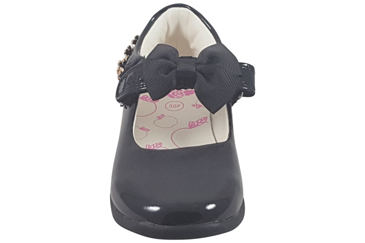 Lelli Kelly Ophelia (Bracelet)LKSA8491 Black Patent Girls School Shoes