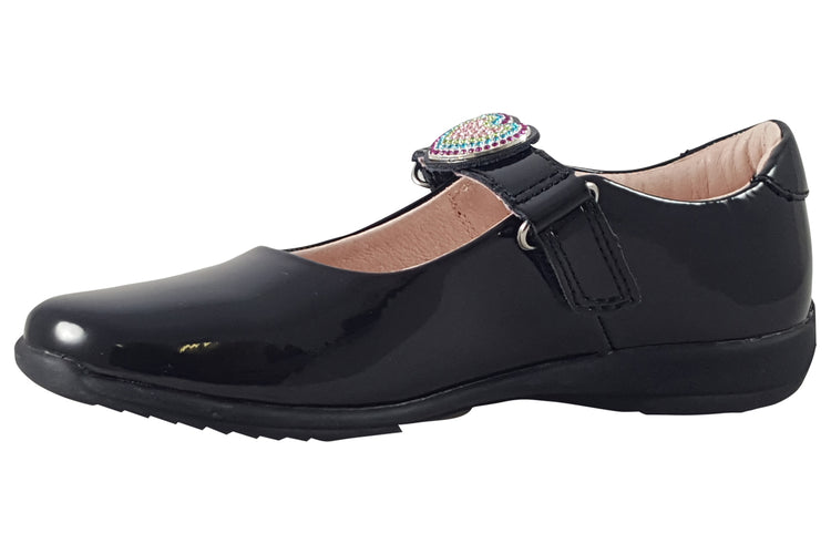 Lelli Kelly Valentina Straps LK8105 Black Patent Girls School Shoes