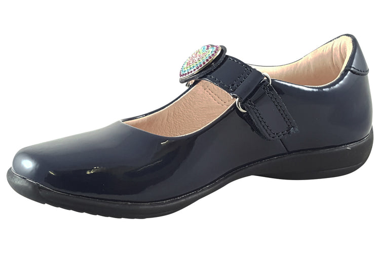 Lelli Kelly Valentina Straps LK8105 Navy Patent Girls School Shoes