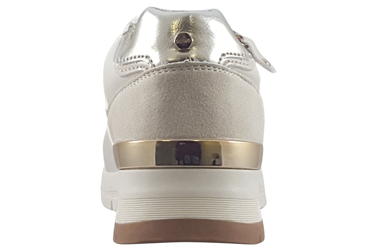 Lloyd and Pryce Callender Creme Womens Fashion Trainers