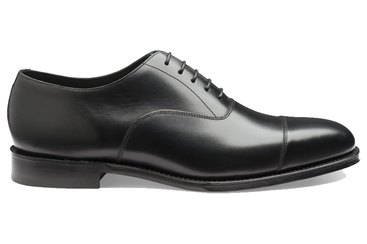 loake aldwych black leather sole mens shoes right 90