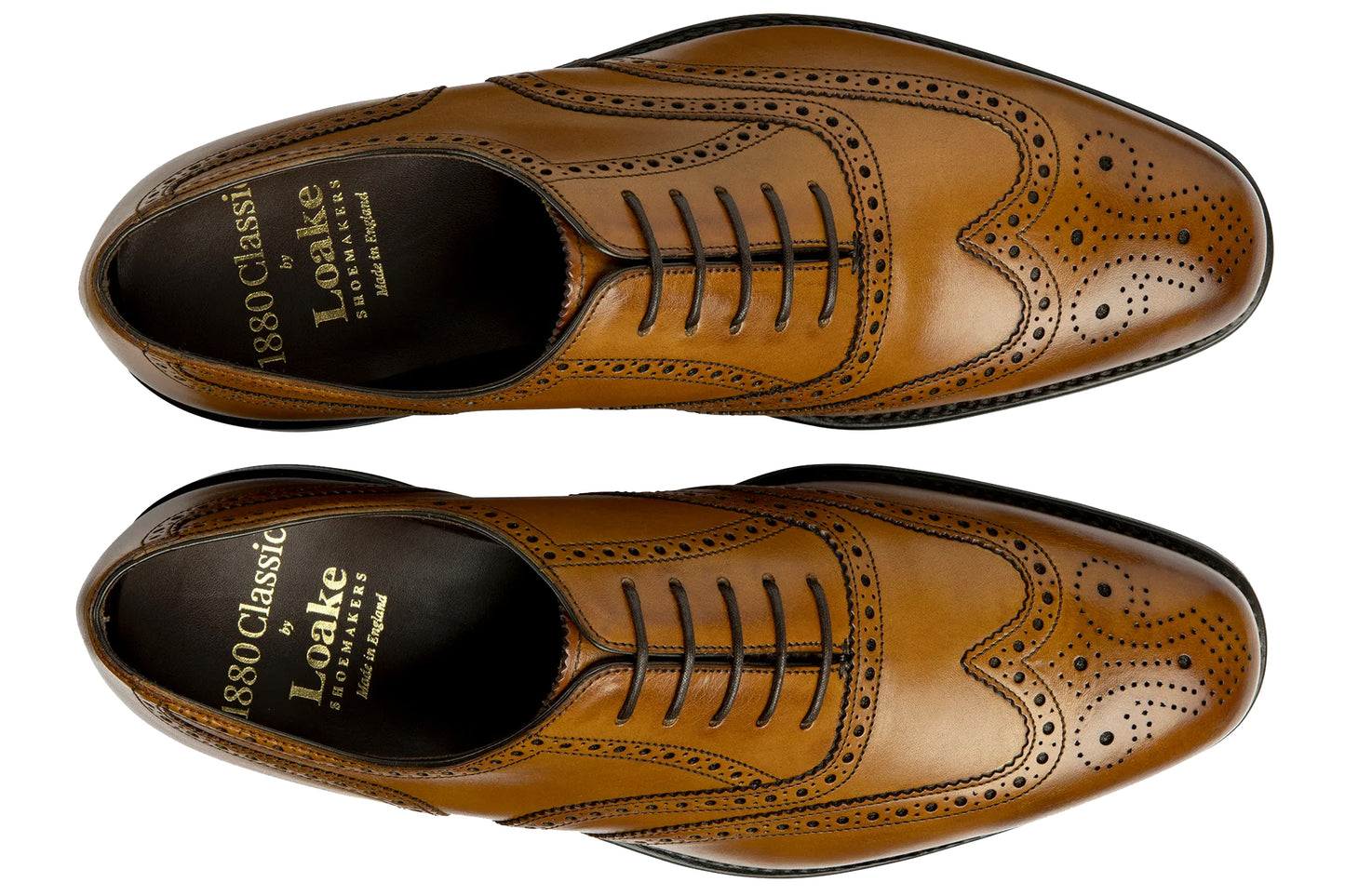 Loake Buckingham Hand Painted Deep Tan Mens Shoes