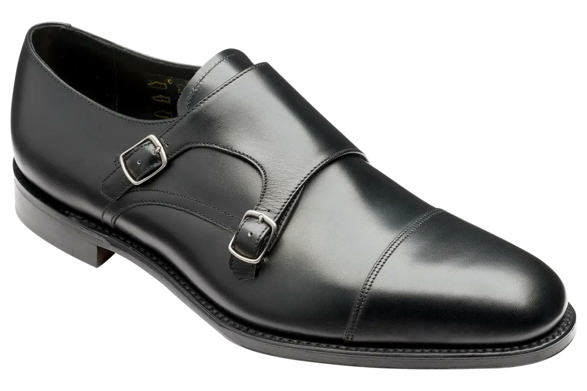 loake cannon black mens shoes right