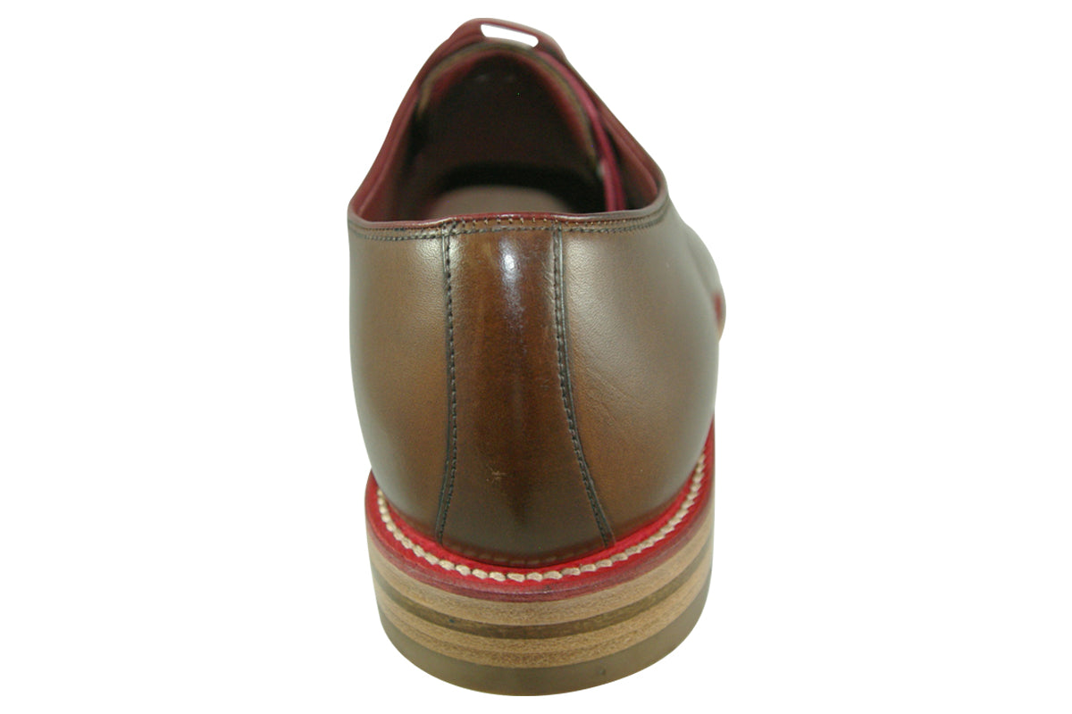 loake drake dark brown mens shoes back