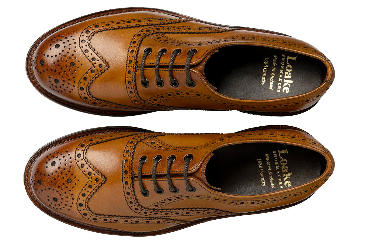 loake edward tan mens shoes top