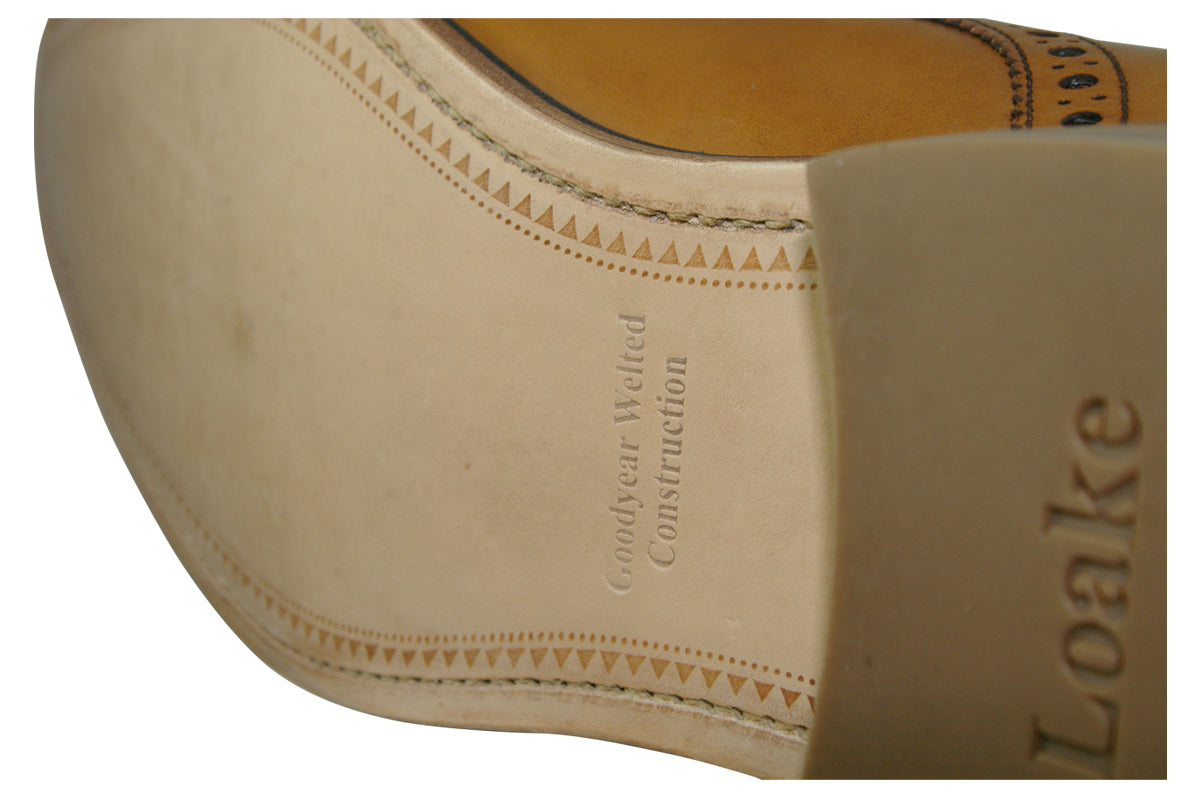 loake foley tan mens shoes sole