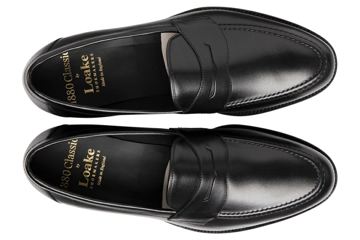 loake hornbeam black mens shoes top