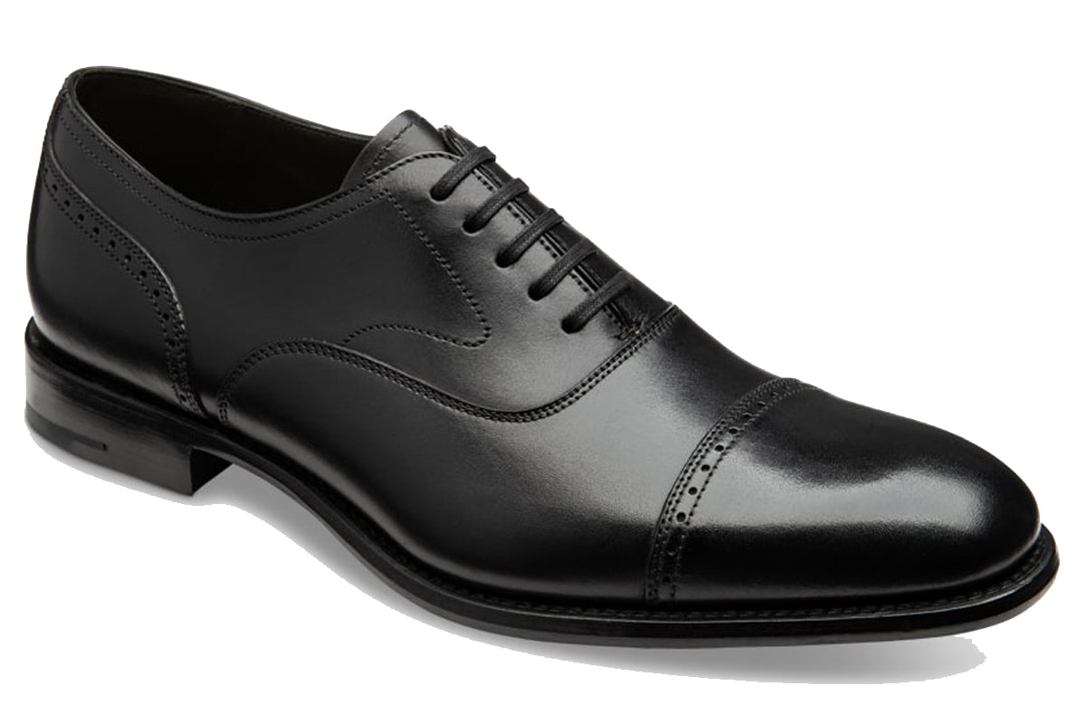loake hughes black mens shoes right
