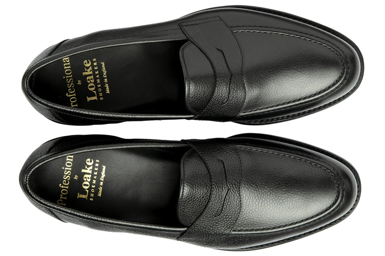Loake Imperial Black Grain Mens Shoes