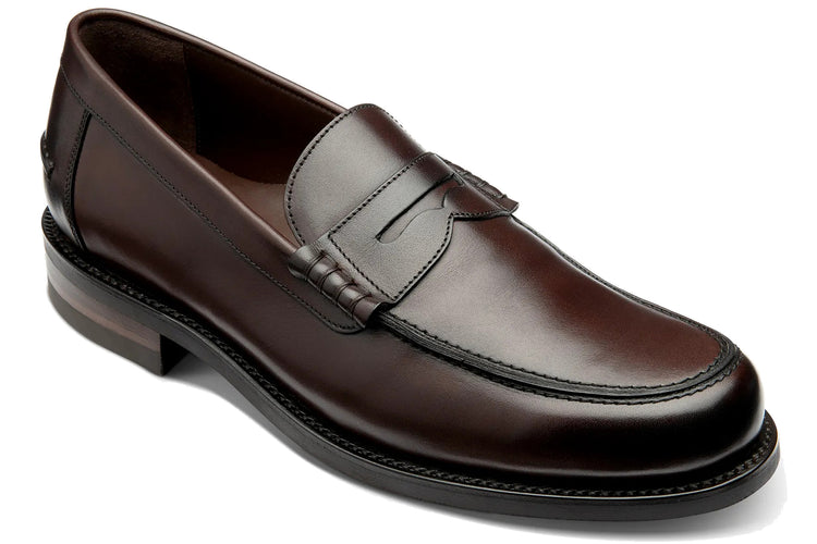 Loake Kingscliffe Dark Brown Calf Leather Mens Shoes