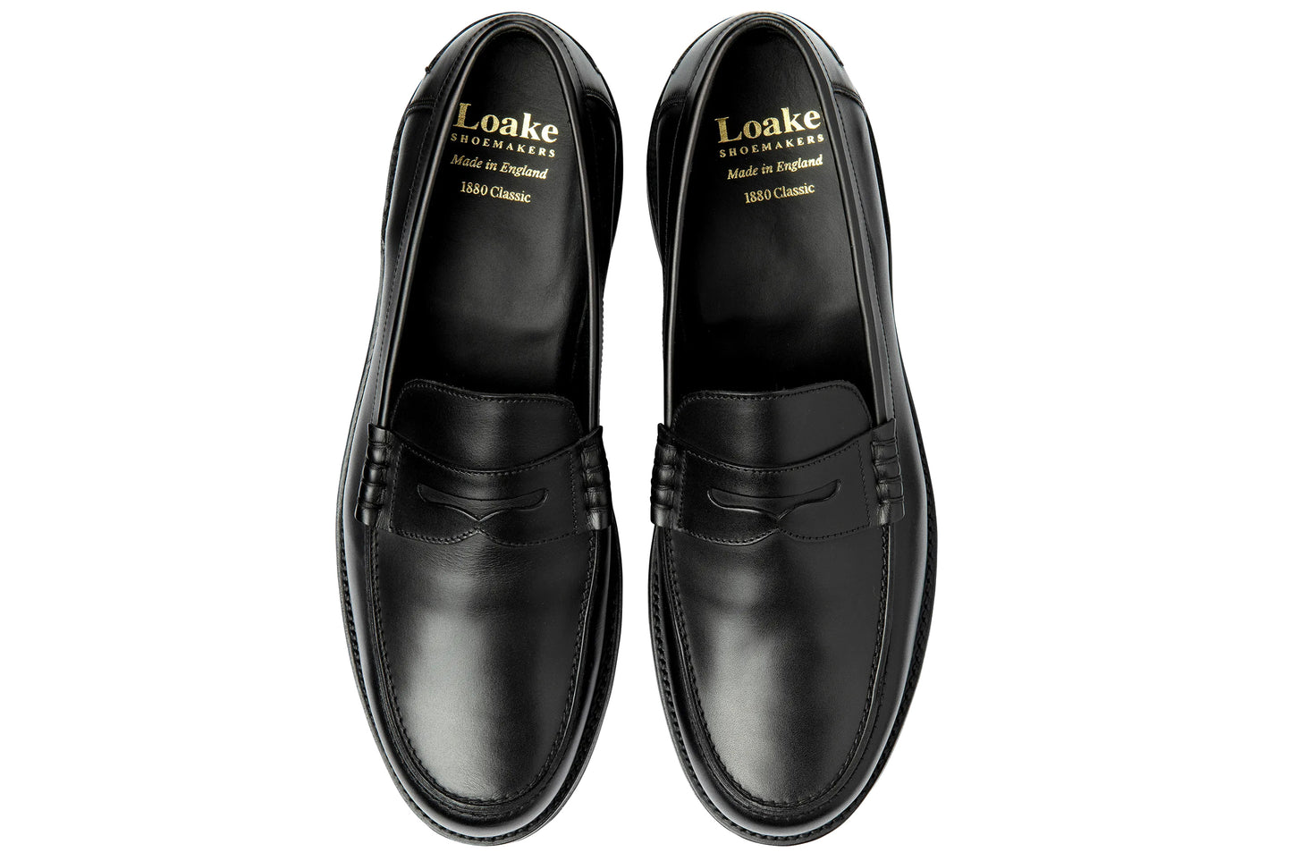 Loake Kingscliffe Black Calf Leather Mens Shoes