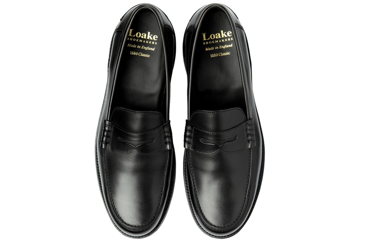 Loake Kingscliffe Black Calf Leather Mens Shoes