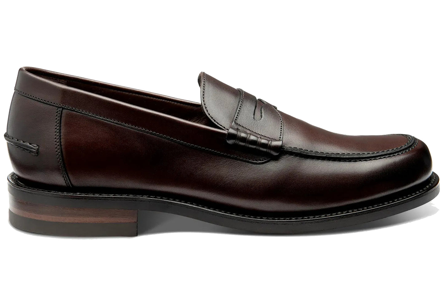 Loake Kingscliffe Dark Brown Calf Leather Mens Shoes