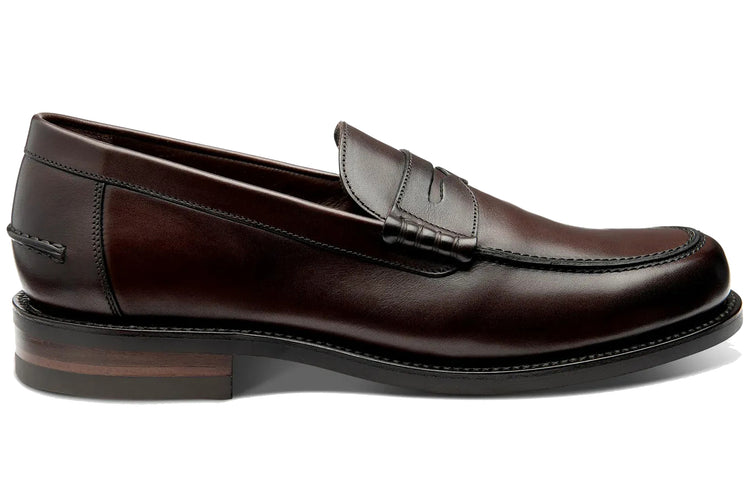 Loake Kingscliffe Dark Brown Calf Leather Mens Shoes