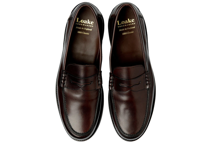 Loake Kingscliffe Dark Brown Calf Leather Mens Shoes