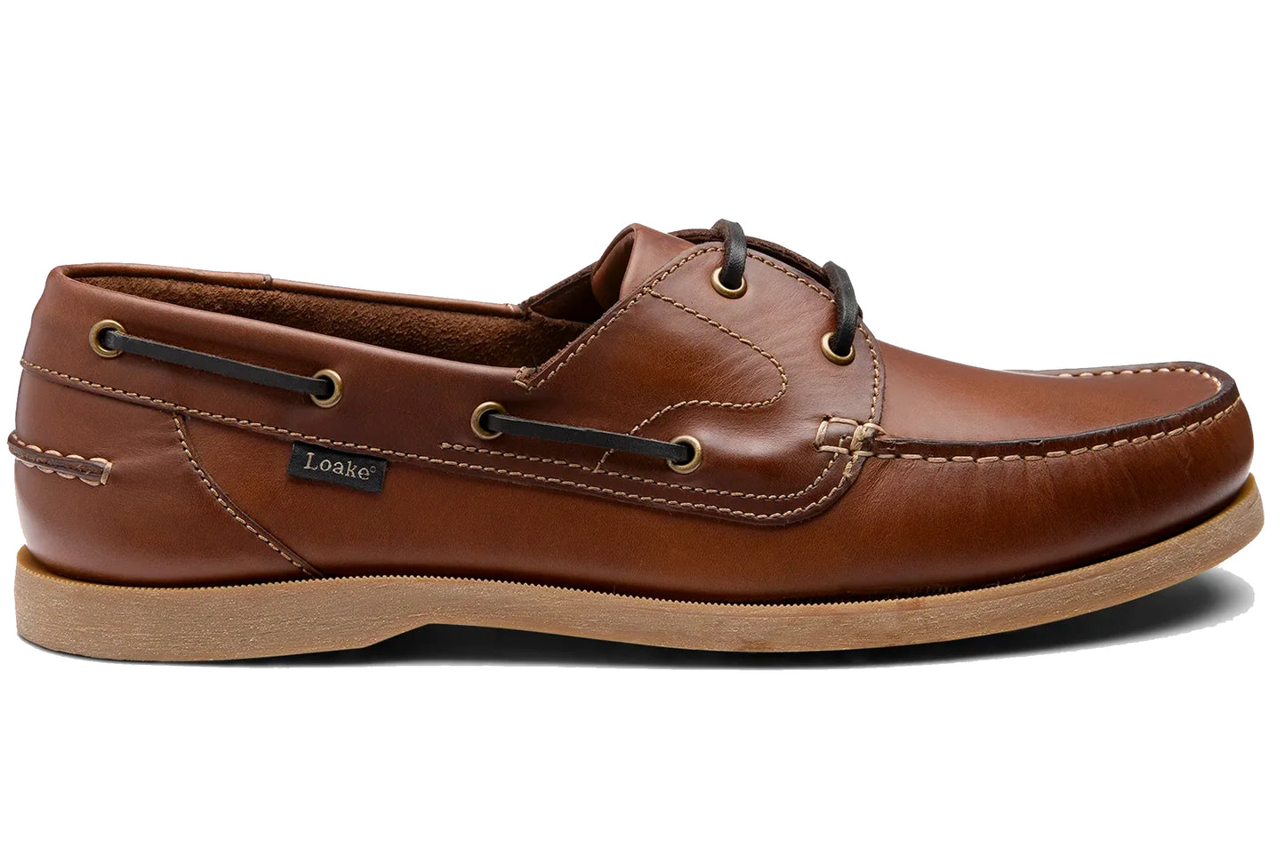 Loake Padstow Brown Waxy Leather Mens Shoes