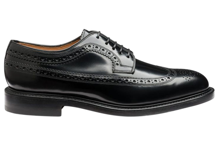 Loake Royal Black Leather Mens Handcrafted Shoes