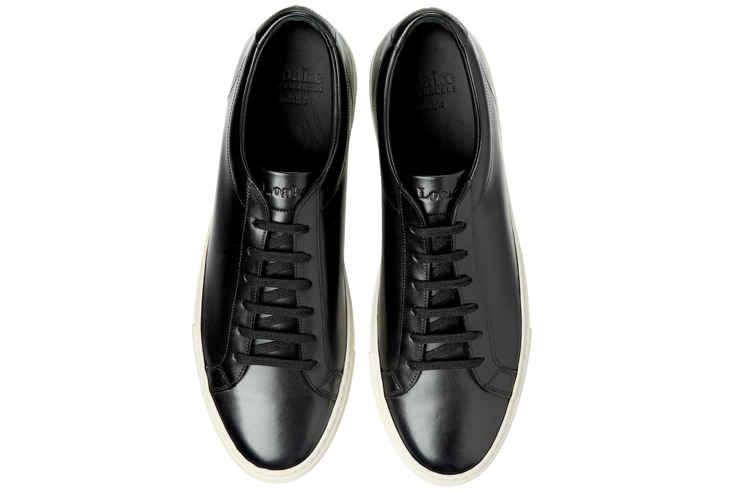 Loake Sprint Black Calf Leather Mens Trainers