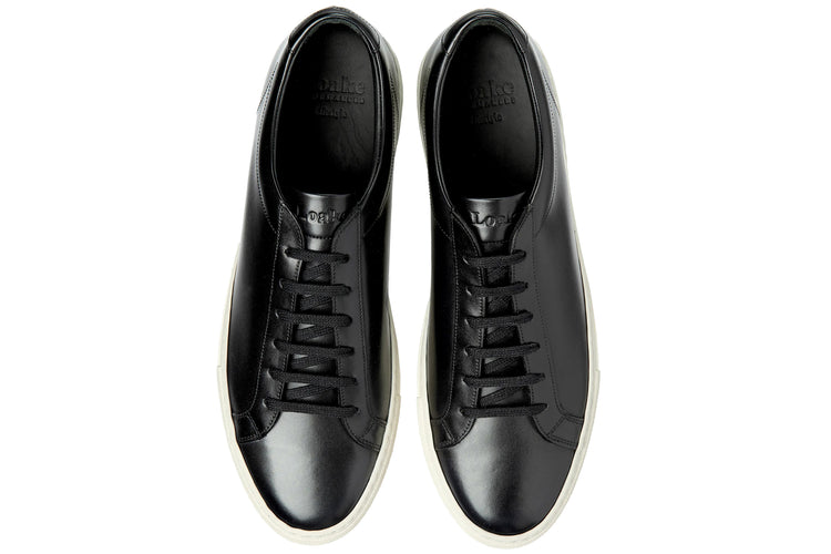 Loake Sprint Black Calf Leather Mens Trainers