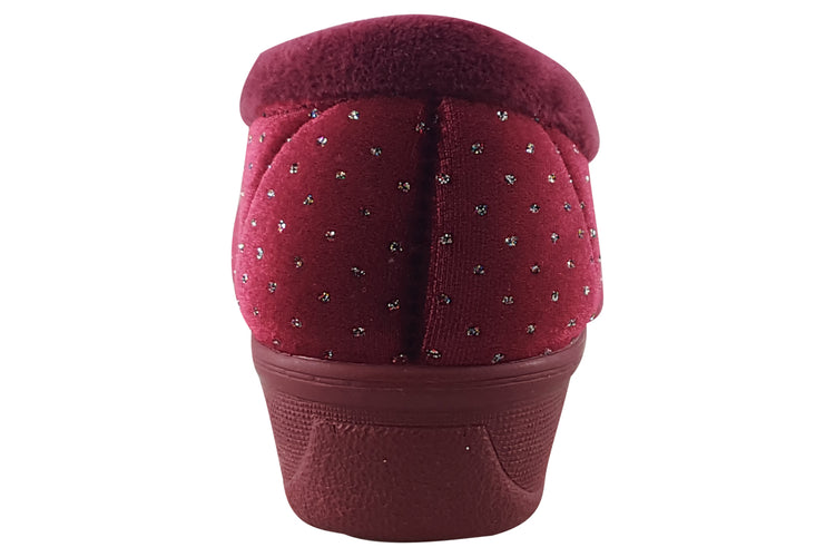 Lotus Beverley ULH048 Bordeaux Womens Slippers