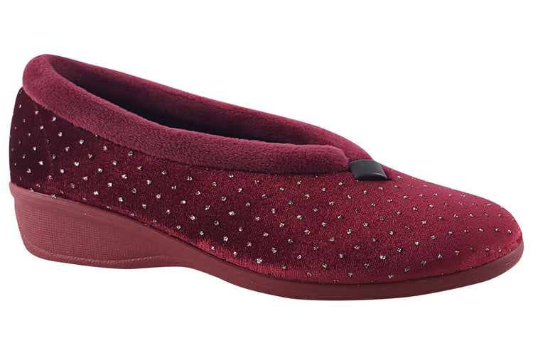 Lotus Beverley ULH048 Bordeaux Womens Slippers