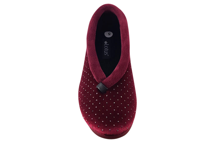 Lotus Beverley ULH048 Bordeaux Womens Slippers