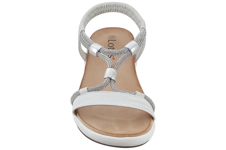 Lotus Bruna ULP319 White Womens Sandals