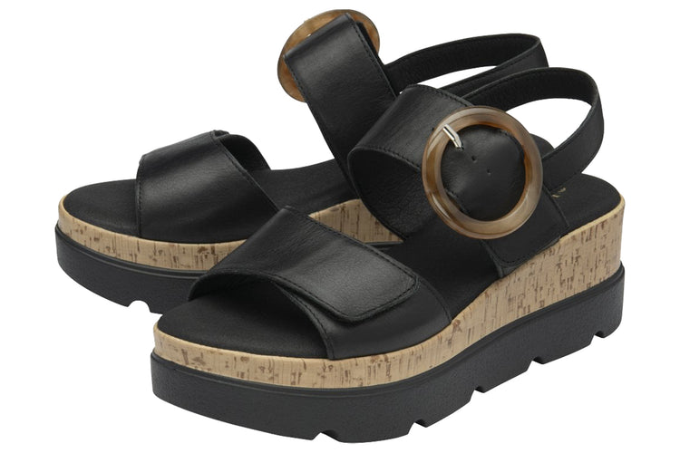 Lotus Cammie ULP268 Black Womens Sandals