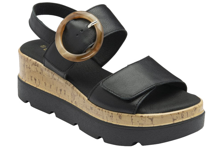 Lotus Cammie ULP268 Black Womens Sandals