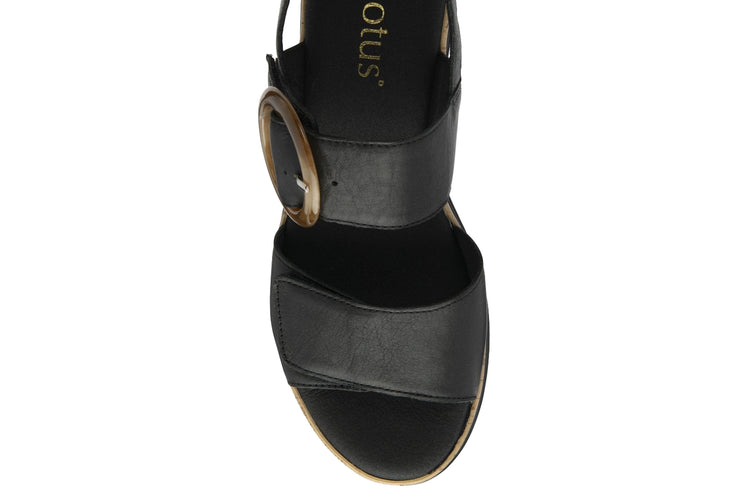 Lotus Cammie ULP268 Black Womens Sandals