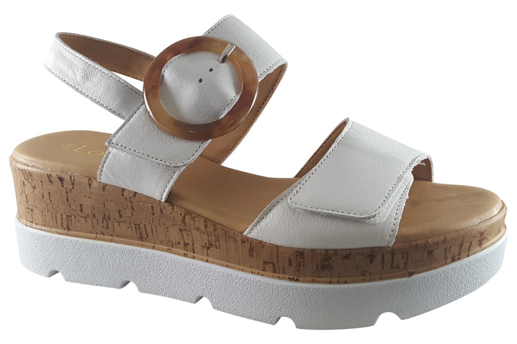Lotus Cammie ULP268 White Womens Sandals