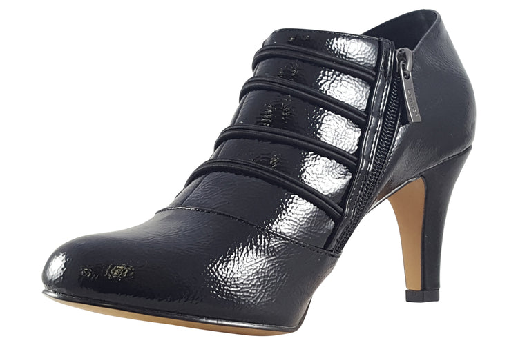 Lotus Gem ULS418 Black Patent Womens Shoes