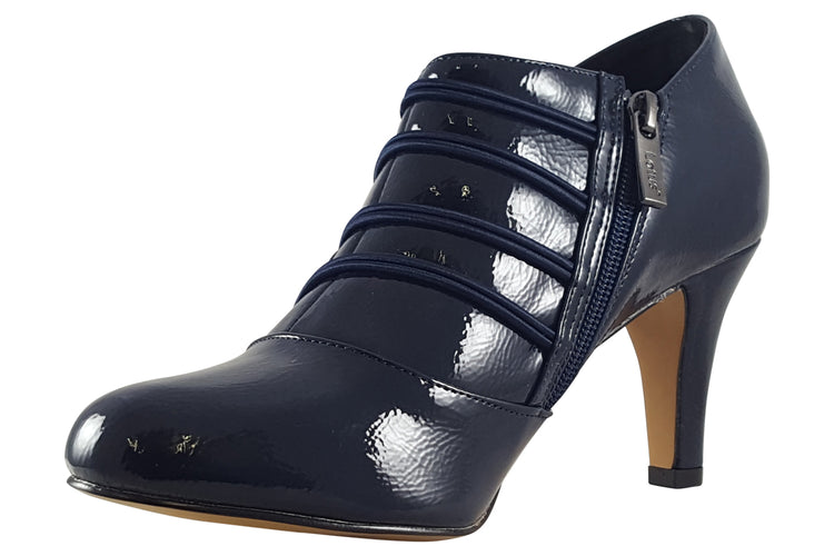 Lotus Gem ULS418 Navy Patent Womens Shoes