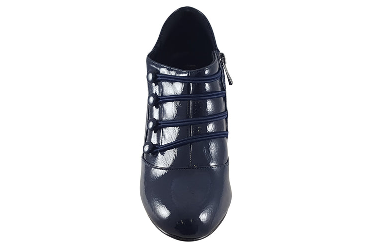Lotus Gem ULS418 Navy Patent Womens Shoes