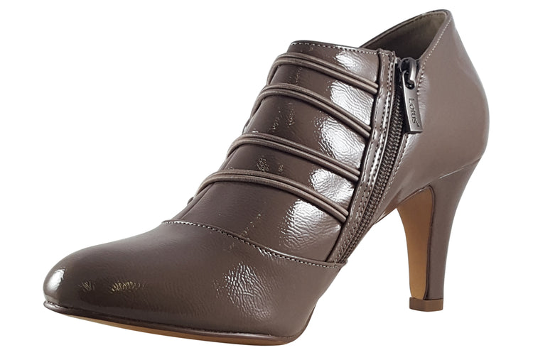 Lotus Gem ULS418 Taupe Patent Womens Shoes